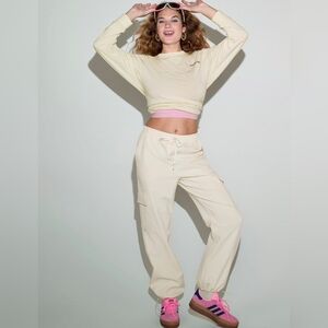 Victorias Secret PINK Brand Campus Cotton Long Sleeve Tee Apres Ski Shirt New M